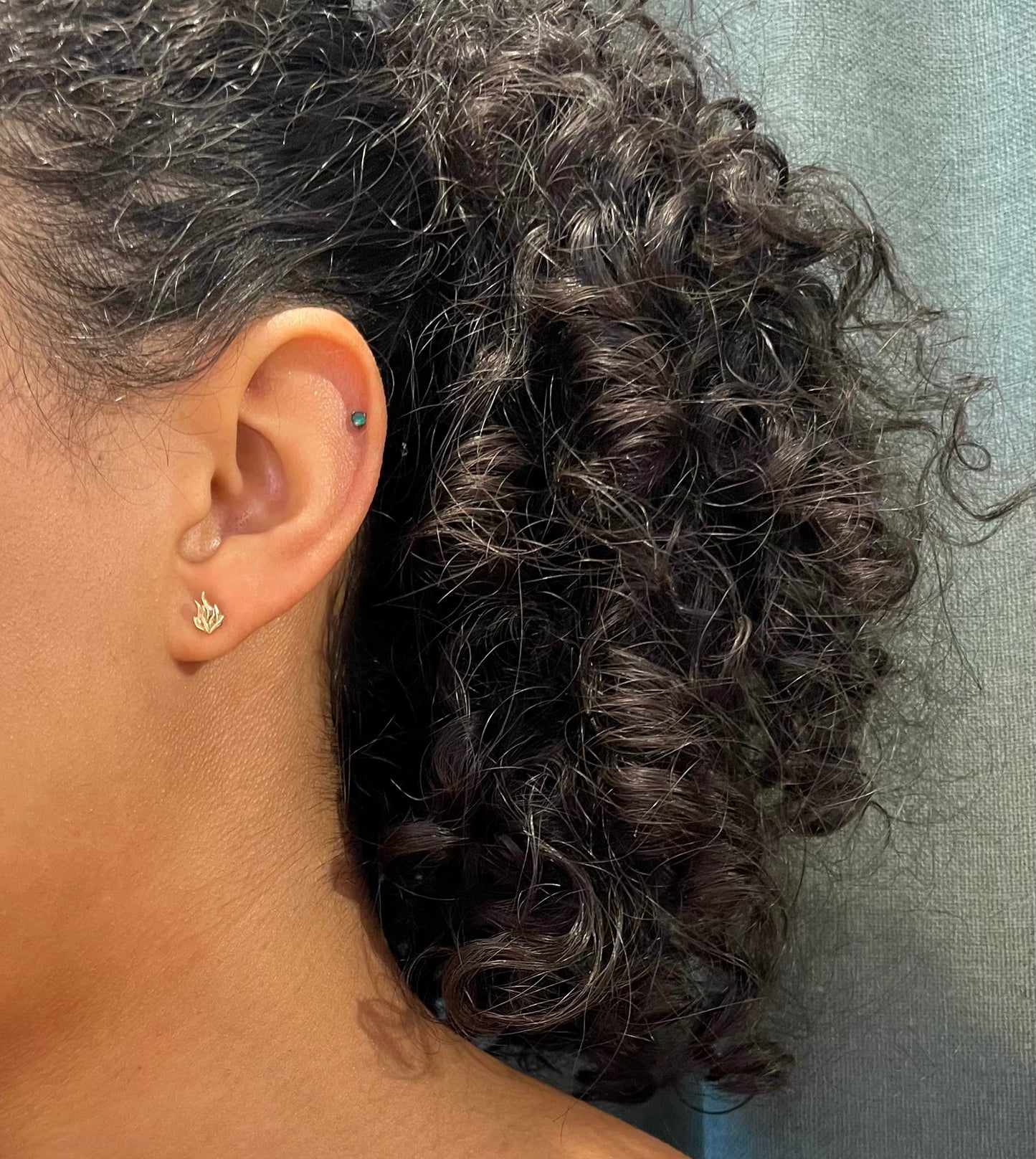 Bronze Flame Post Earrings