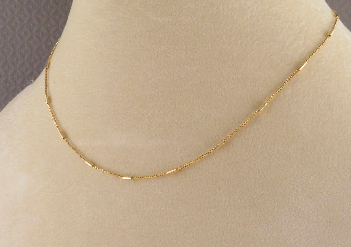 Gold Filled Station Bar Chain