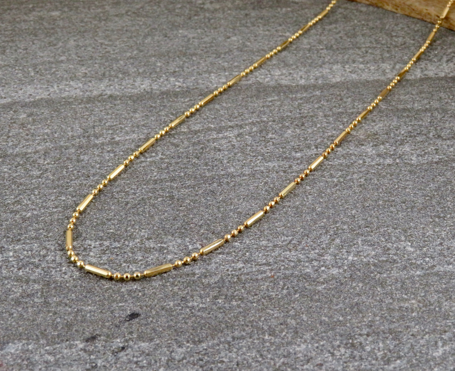 Gold Filled Bar Link 3 + 1 Chain