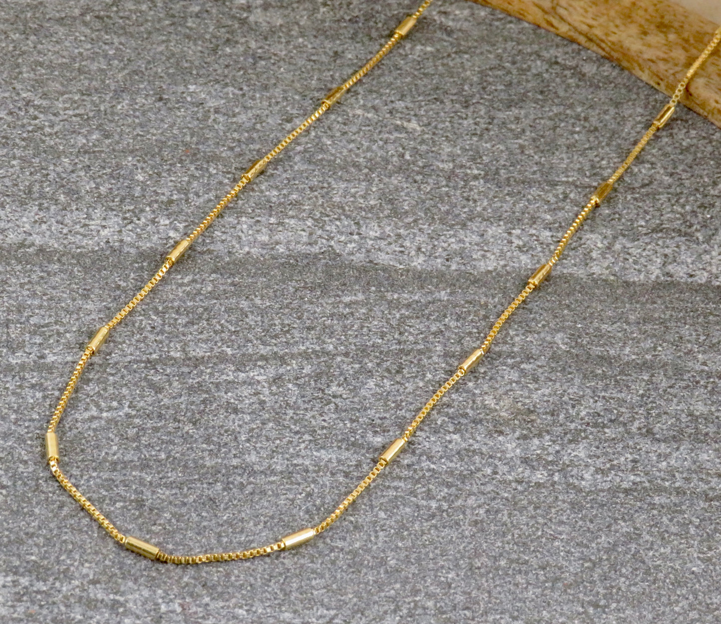 Gold Filled Station Bar Chain