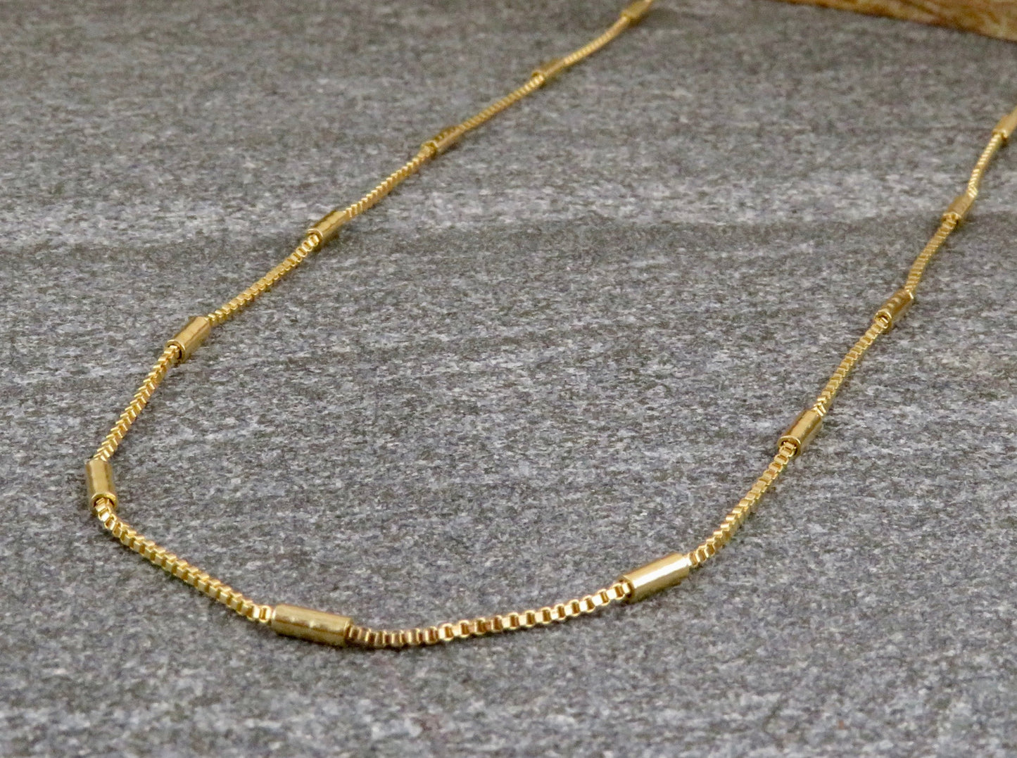Gold Filled Station Bar Chain