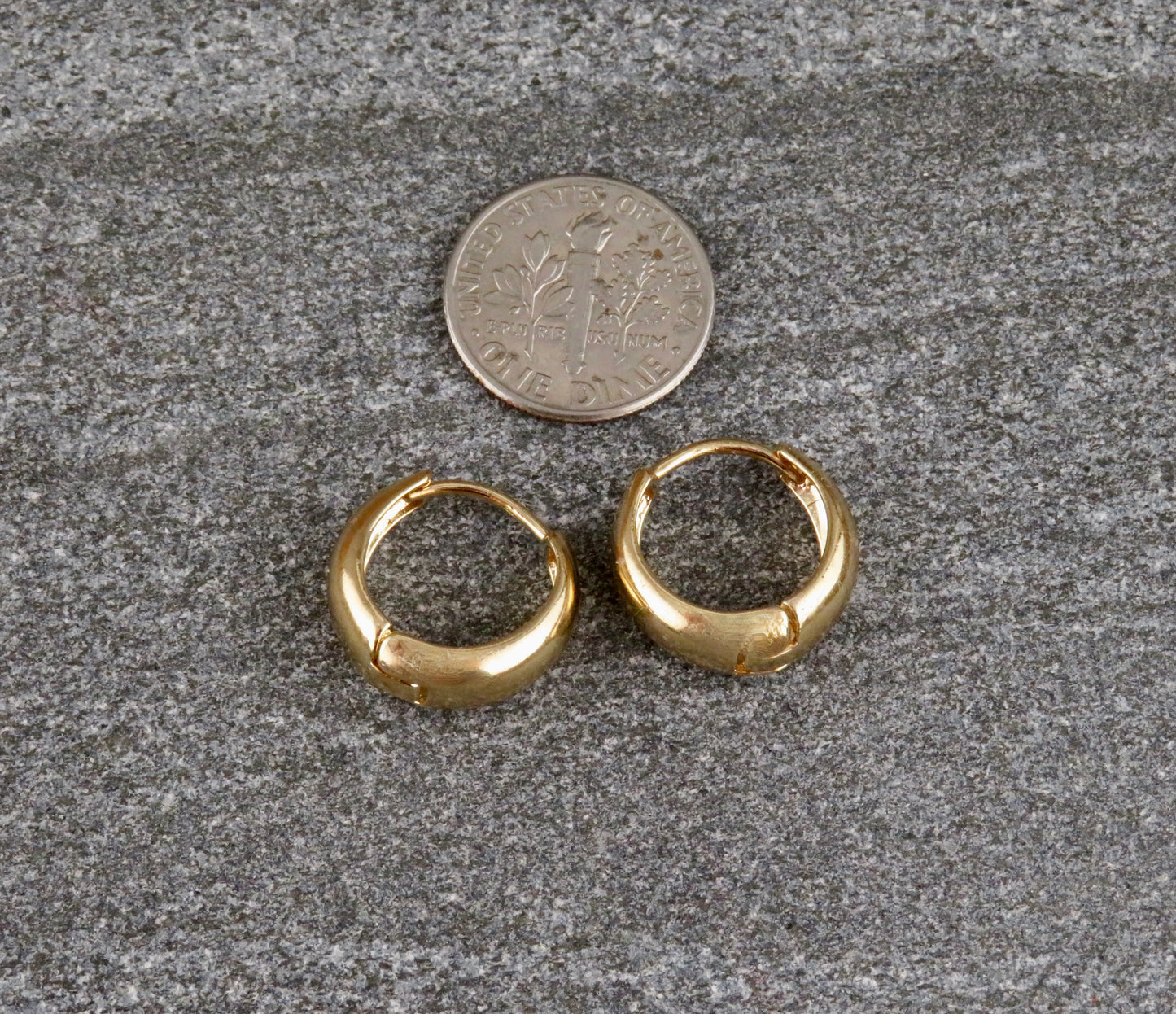 Gold Filled Tapered Hoops - Medium
