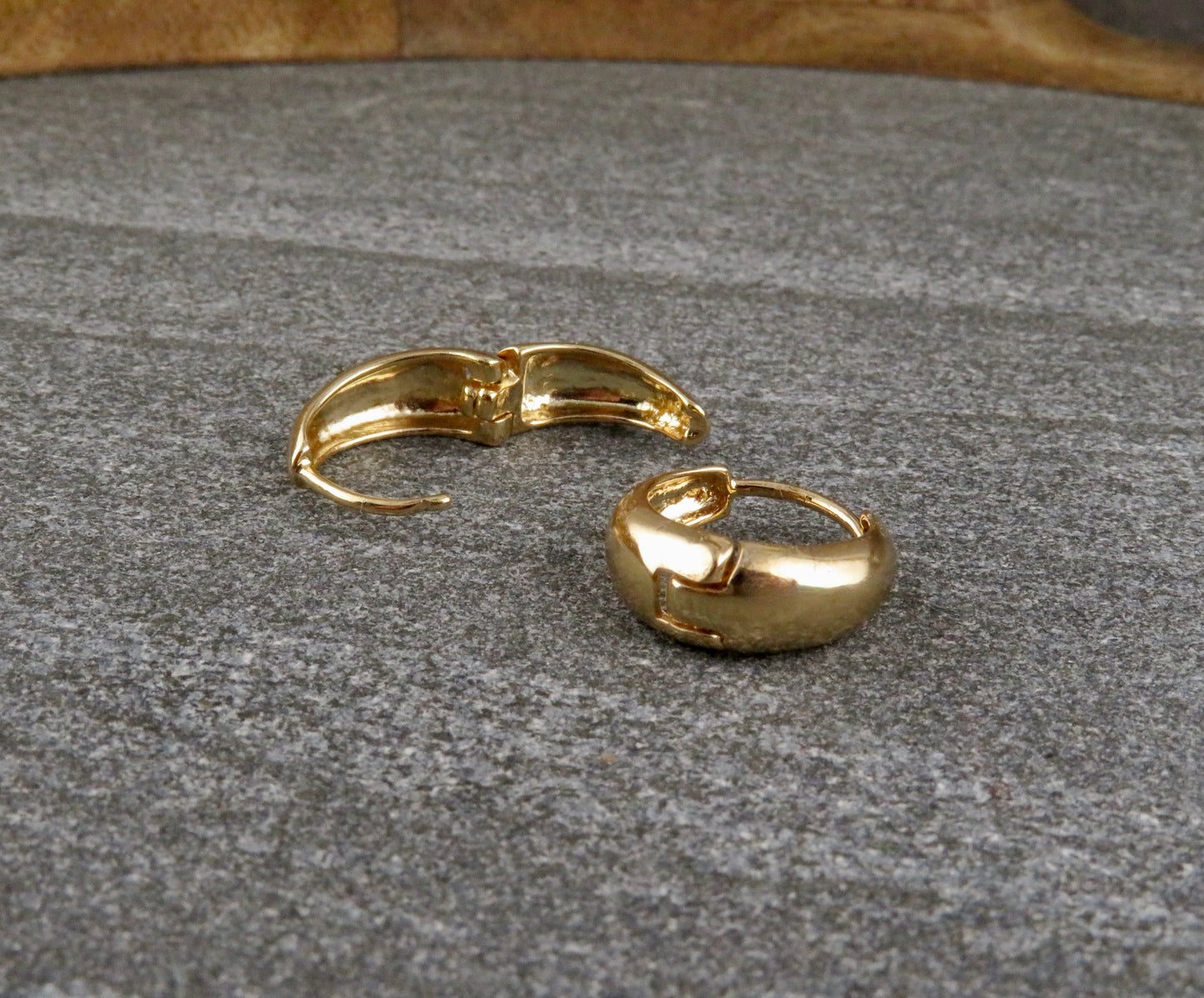 Gold Filled Tapered Hoops - Medium