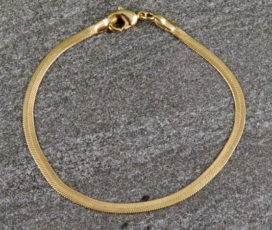 Gold Filled Herringbone Chain Bracelet