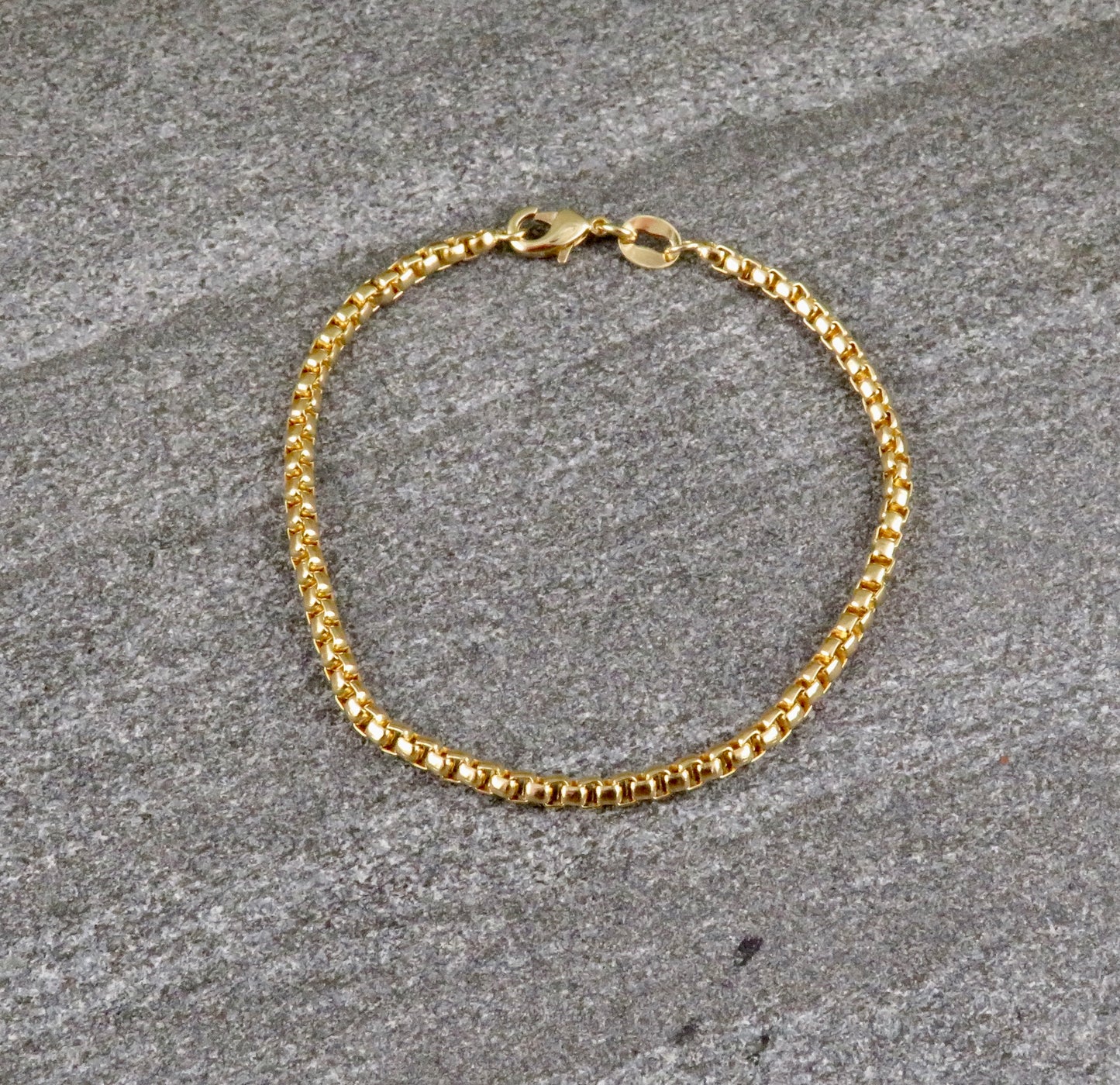 Gold Filled Round Box Chain Bracelet