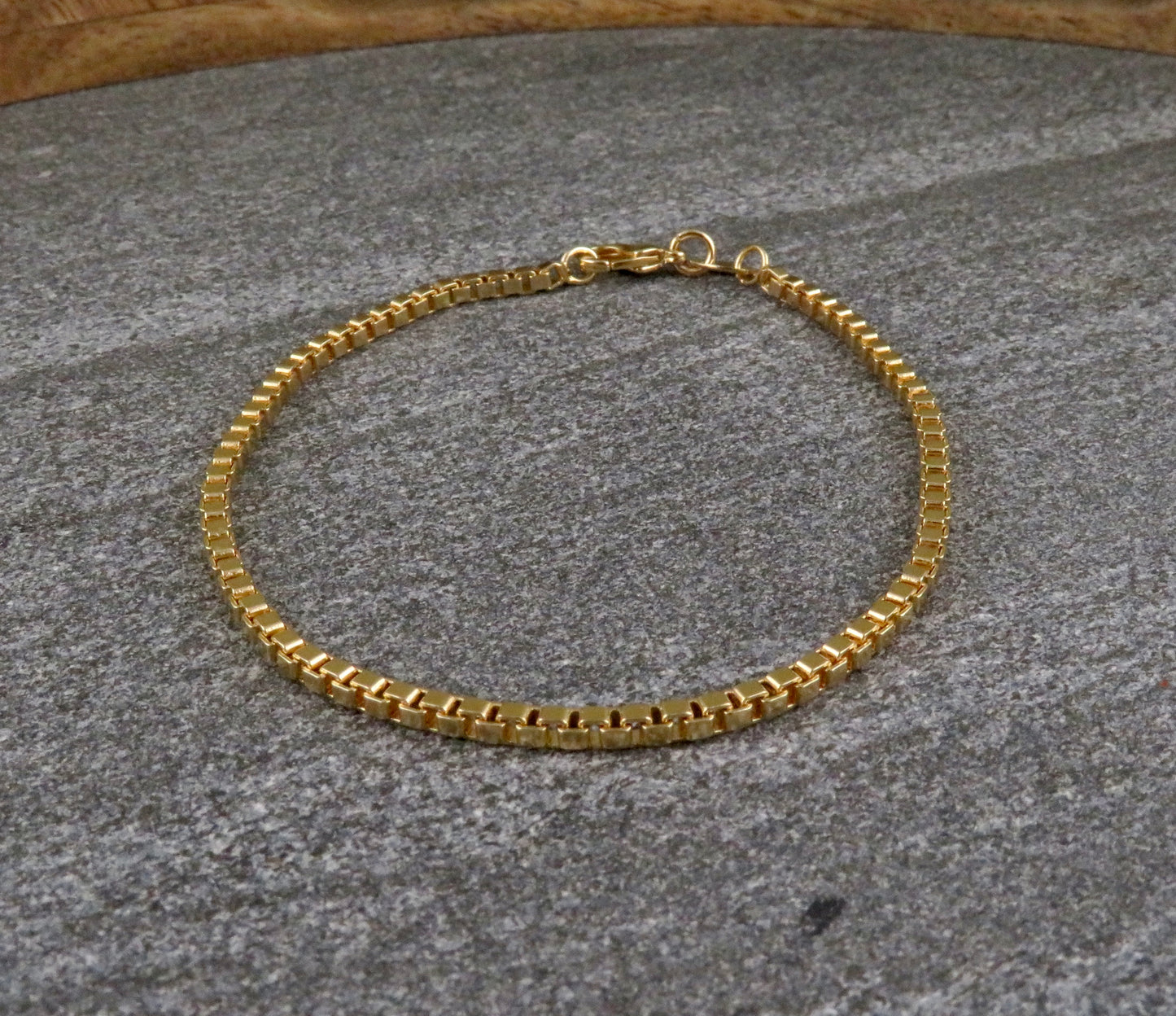 Gold Filled Box Chain Bracelet