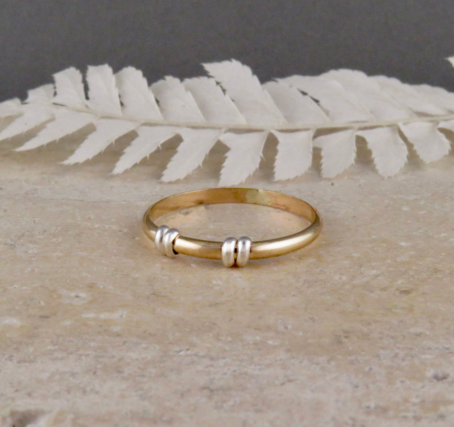 Mixed Metal Twice Bound Ring