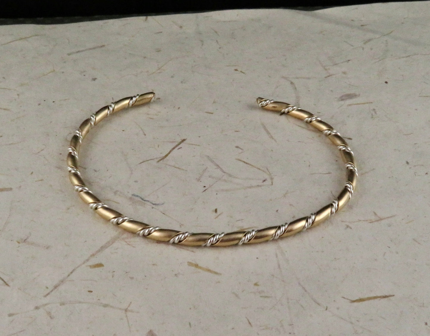 Textured Twist Bracelet - Gold