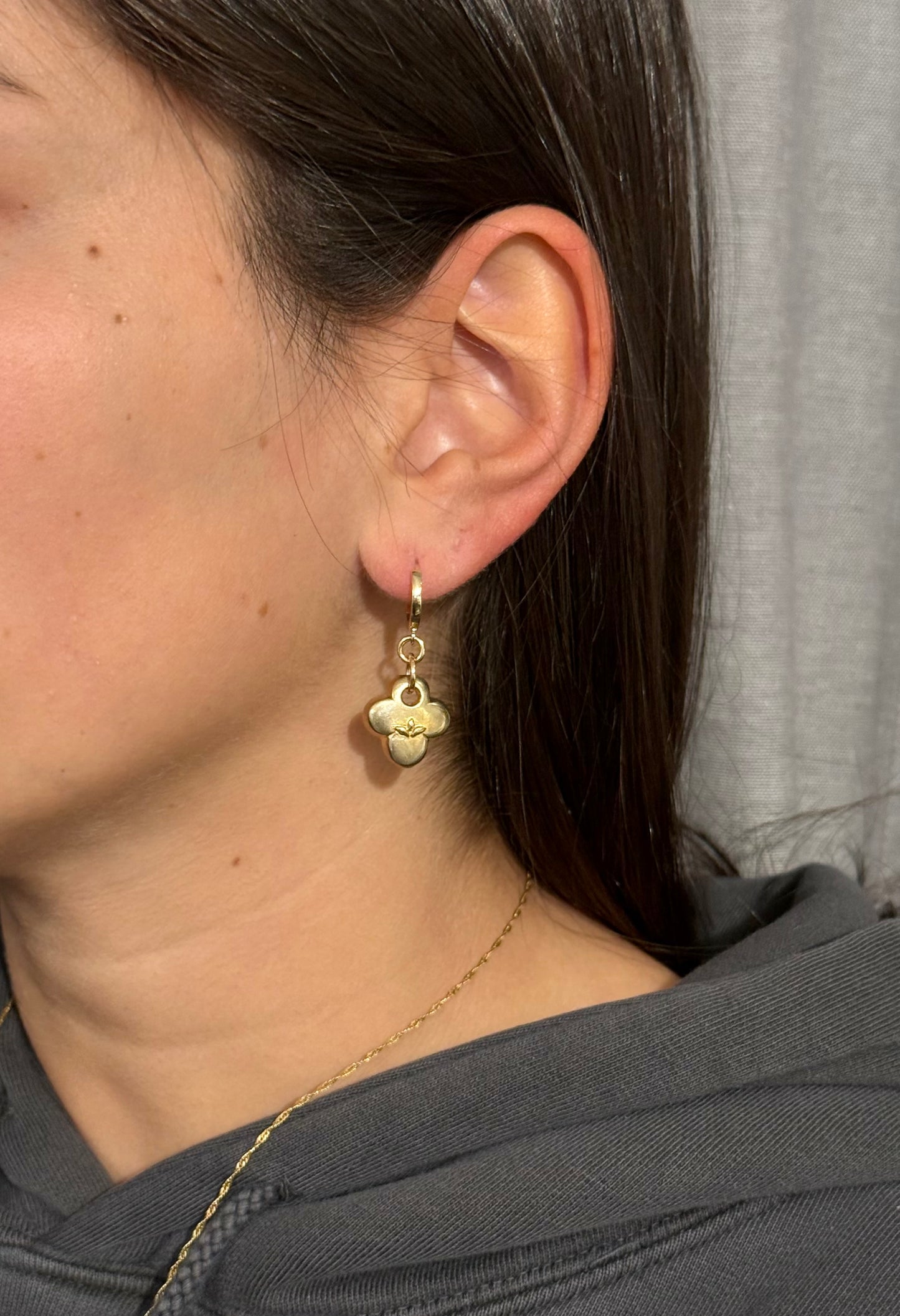 Clover/Quatrefoil Earrings - Bronze