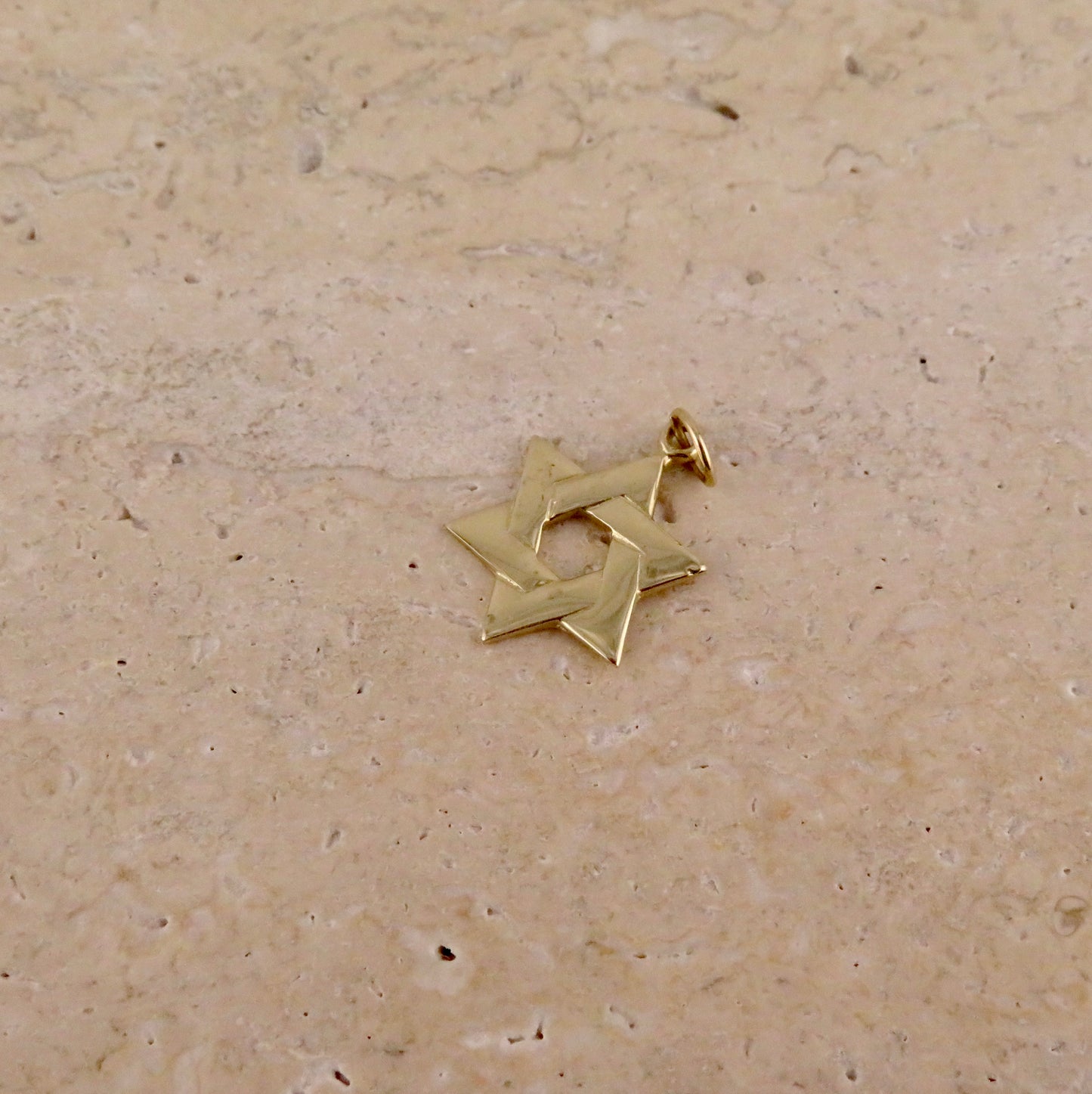 Solid Gold Overlap Star of David Pendant
