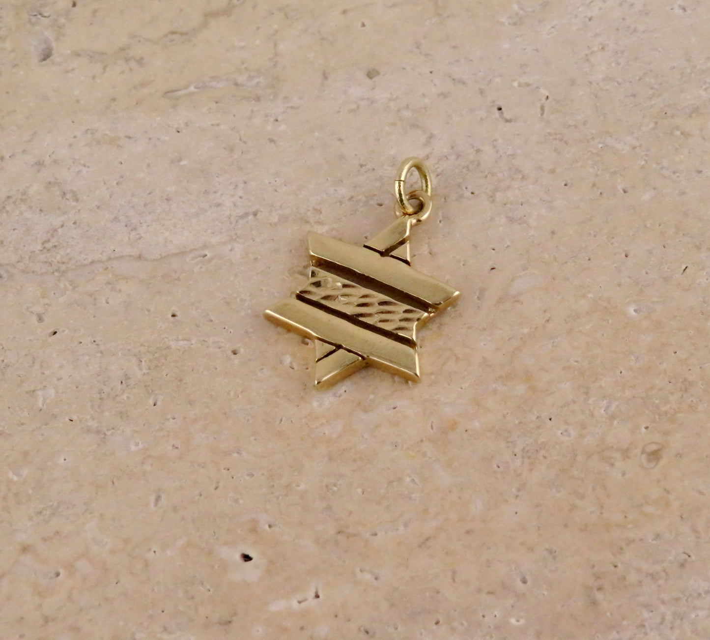 14k Gold Divided Star of David Pendant