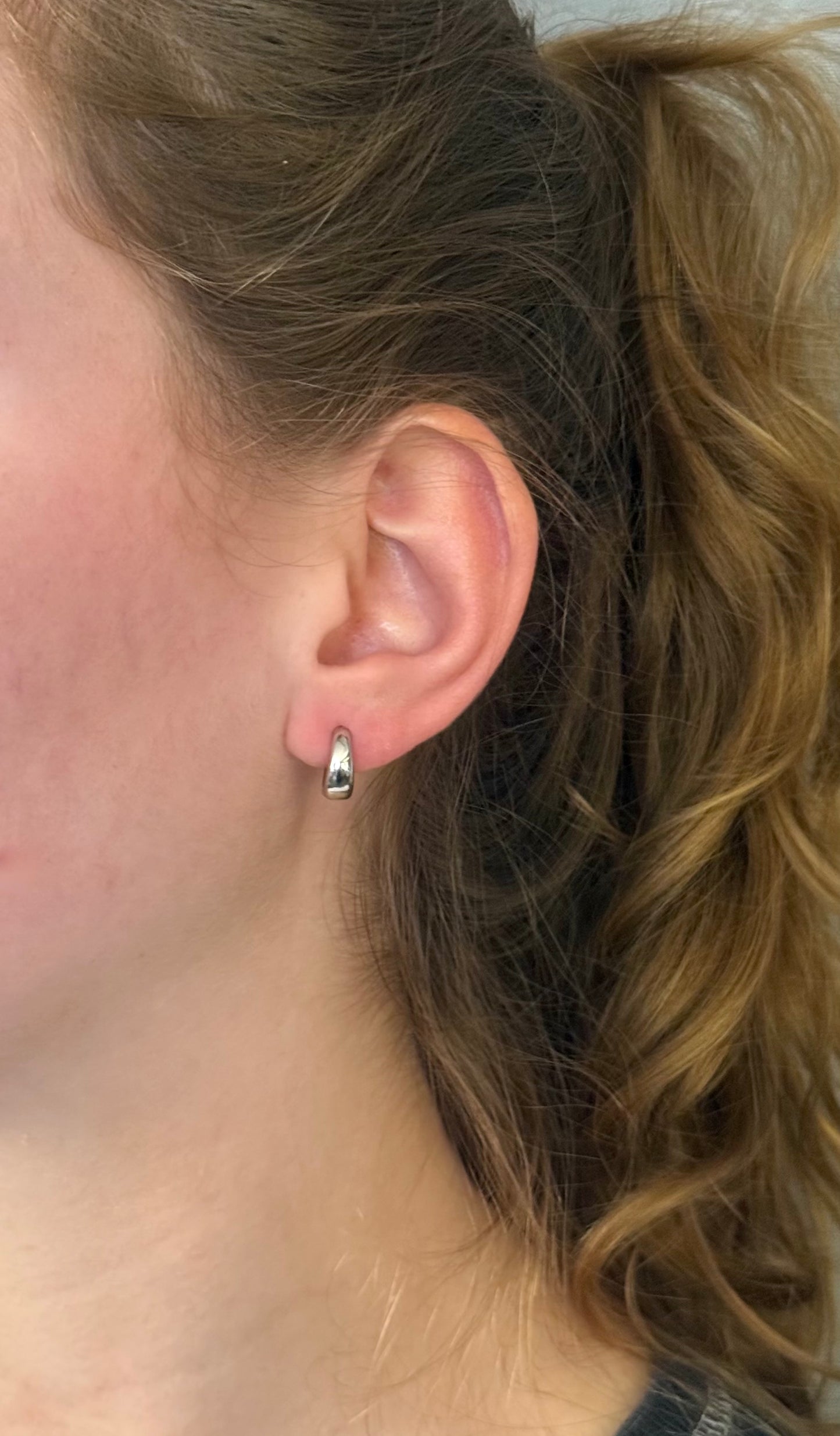 Sterling Silver Tapered Clicker Hoops