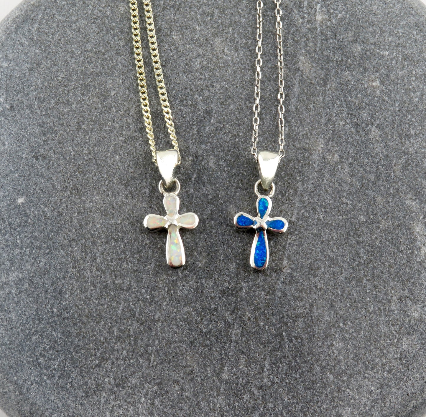 Opal Cross Necklace