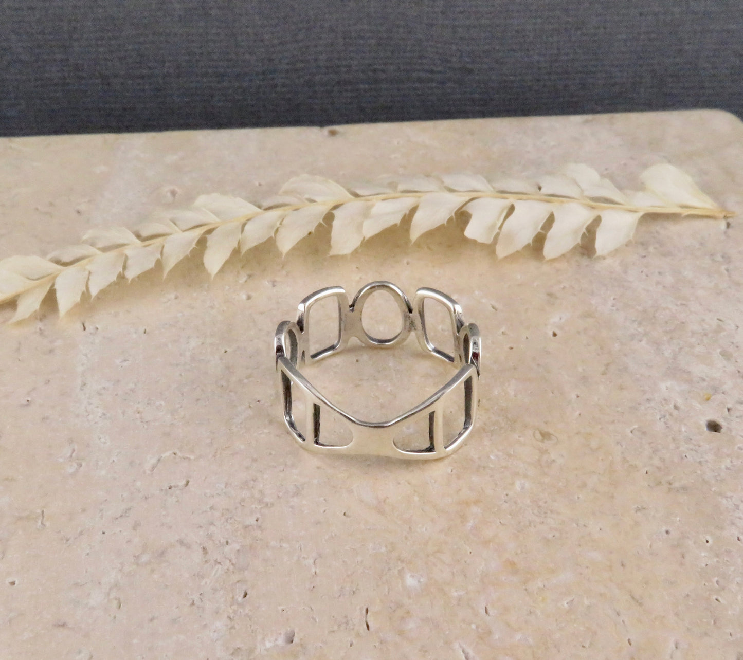 Silver Geo Shapes Ring