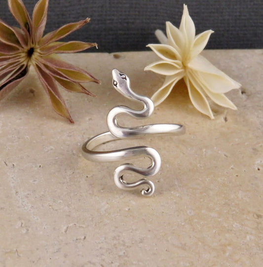 Twisty Snake Ring - Silver