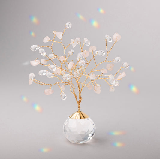 Tree of Life Suncatcher - Rose Quartz