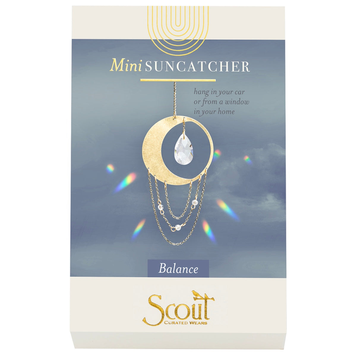 Mini Suncatcher - Crescent Moon/Balance