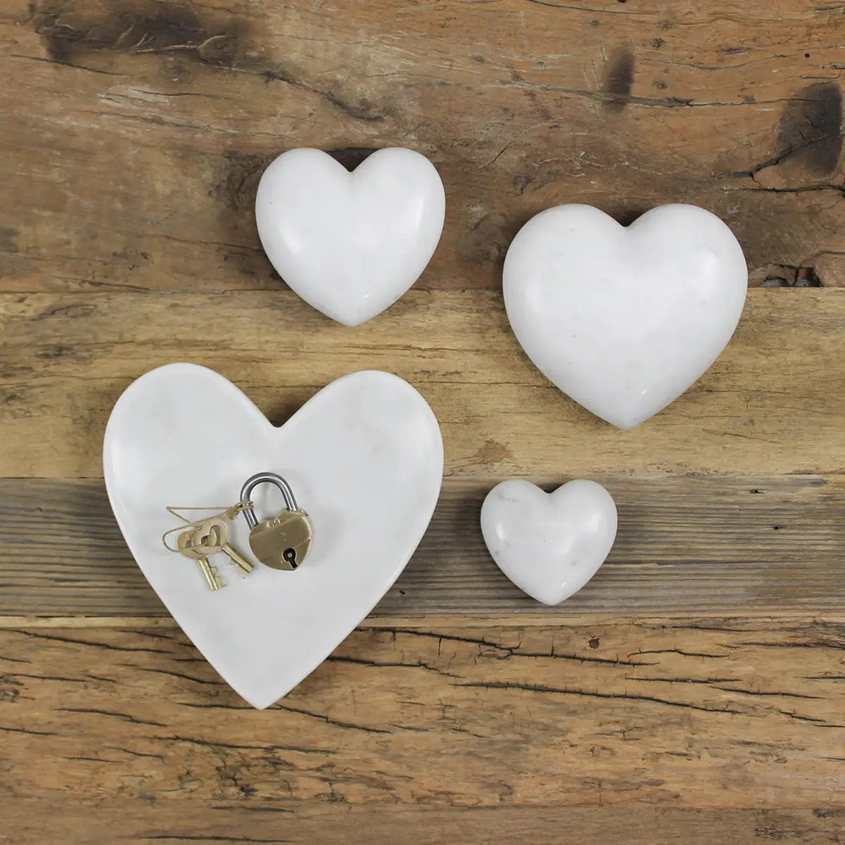 Brass Heart Lock+Key