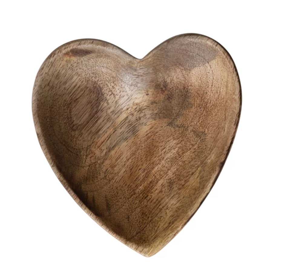 Mango Wood Heart Dish