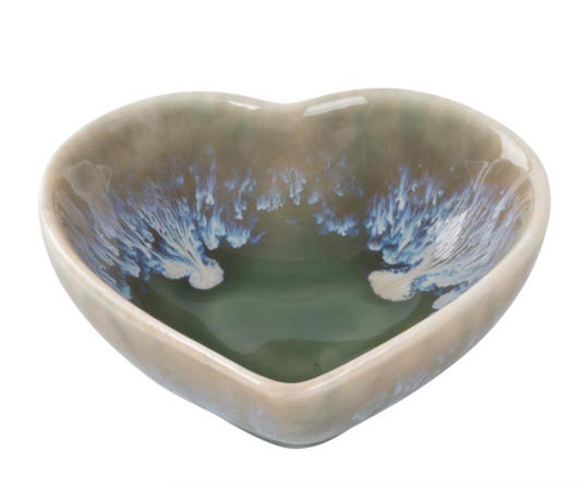 Neutral Tones Heart Ceramic Trinket Dish/Bowl