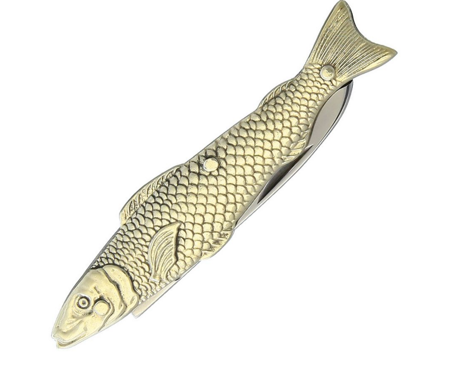 Brass Fish Pocketknife