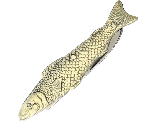 Brass Fish Pocketknife