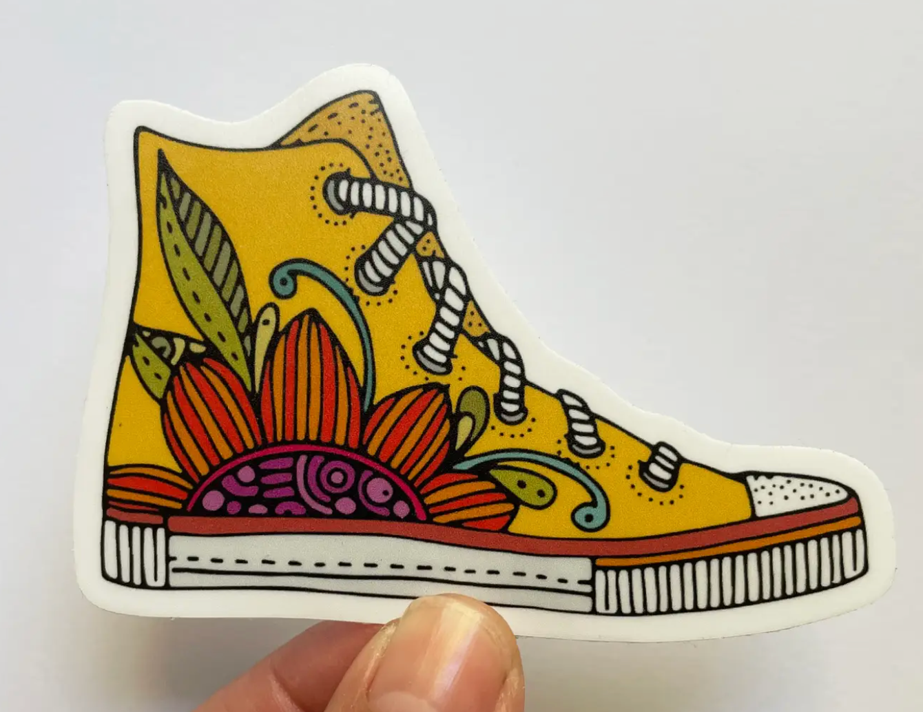 Floral High Top Sticker