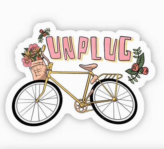 Unplug Bike Sticker