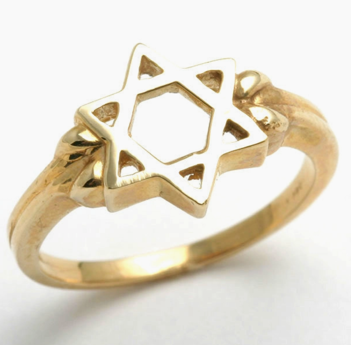 14k Gold Star of David Ring