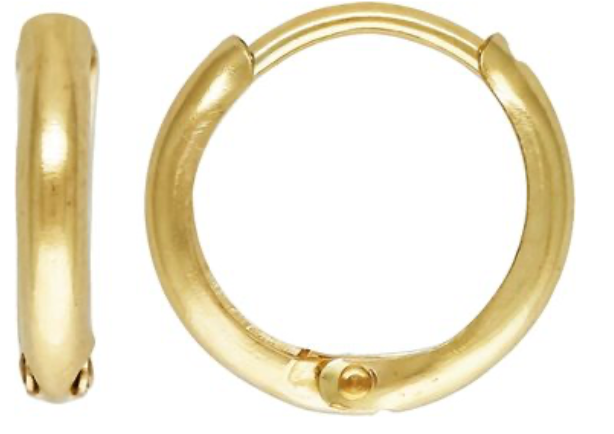 Huggie Hinged Hoop Earrings 10mm - GF