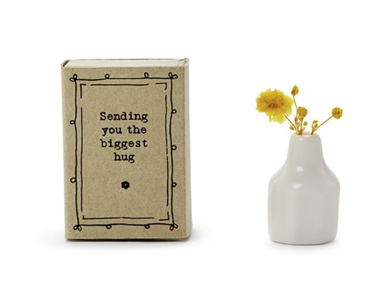 Little Vase with Flower - Matchbox Gift