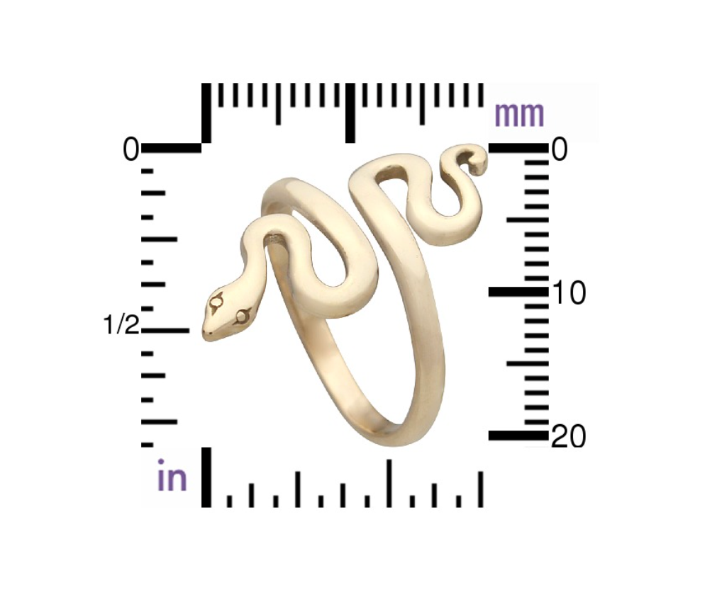 Twisty Snake Ring - Gold Bronze