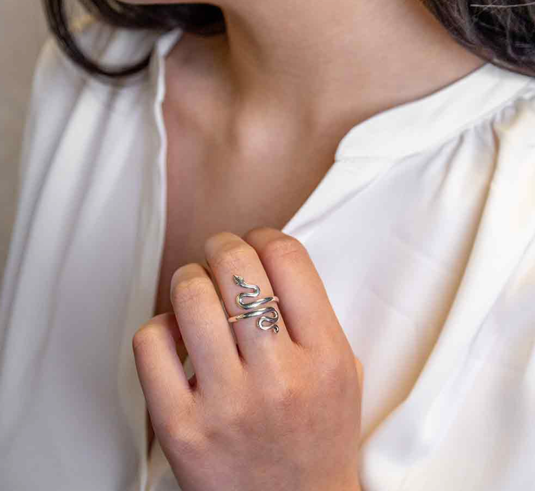 Twisty Snake Ring - Sterling