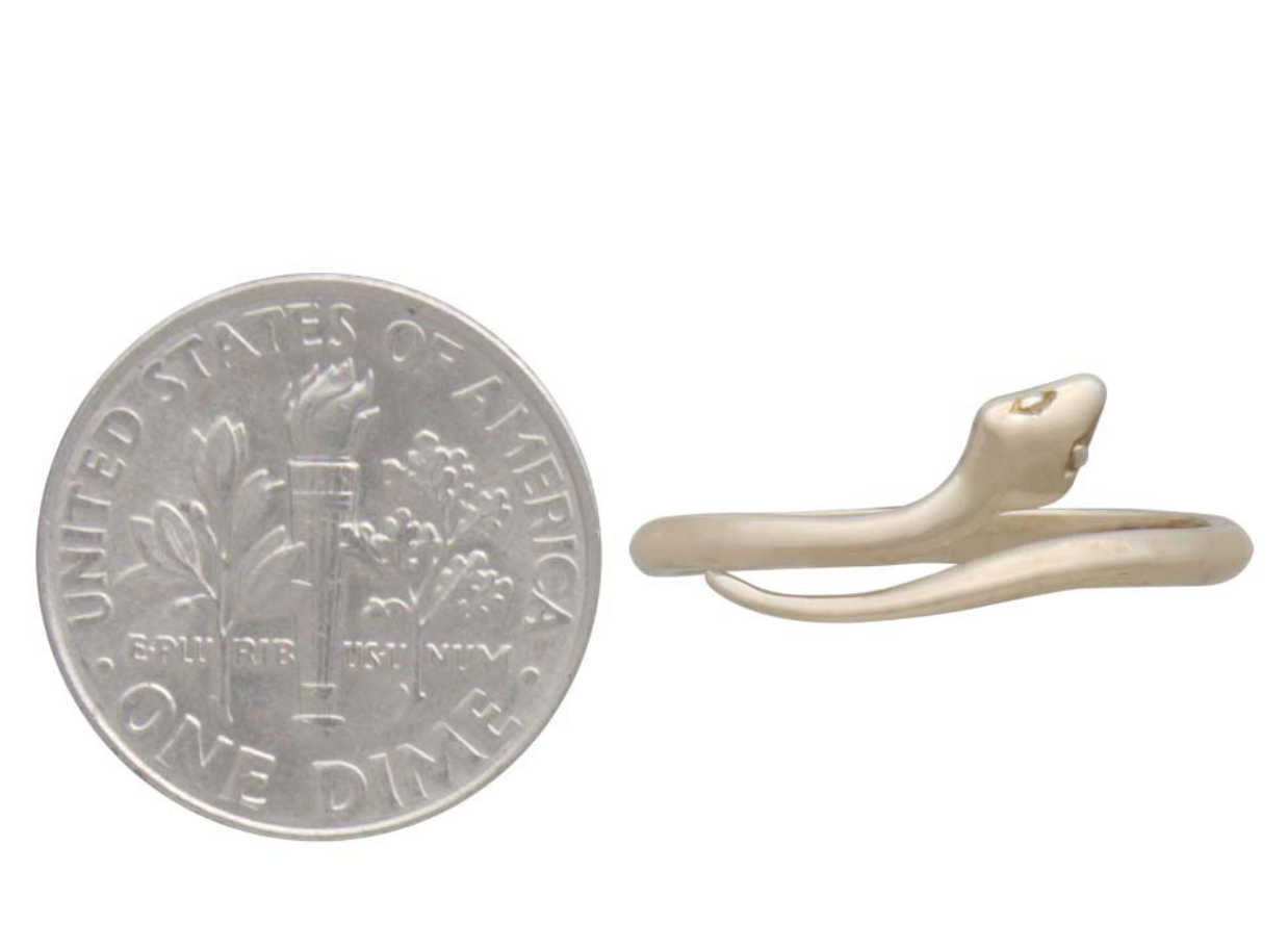 Delicate Snake Ring - Gold Bronze