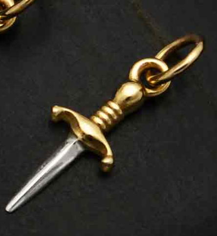 Dagger Small Necklace - Sterling/Bronze