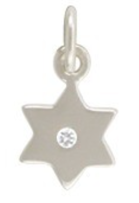 Graceful Star of David Diamond Necklace - Sterling