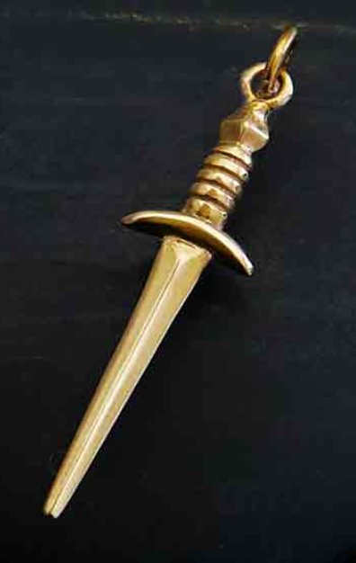 Dagger Medium Necklace - Bronze/Sterling