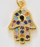 Colorful Hamsa Necklace - GF