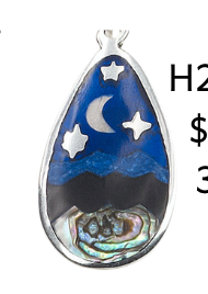 Abalone Night Sky & Stars Necklace