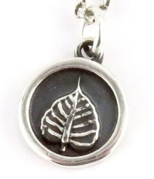 Round Leaf Necklace - Sterling