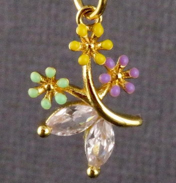 Flower Bouquet Necklace - Gold