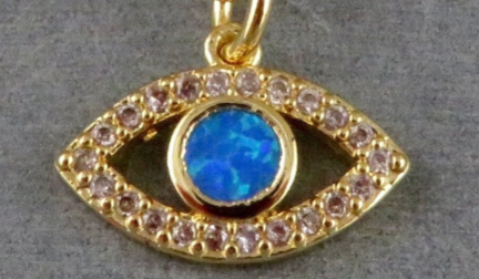 Sparkly Opal Eye Necklace - GF