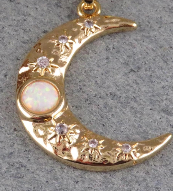 Opal Moon Necklace - GF