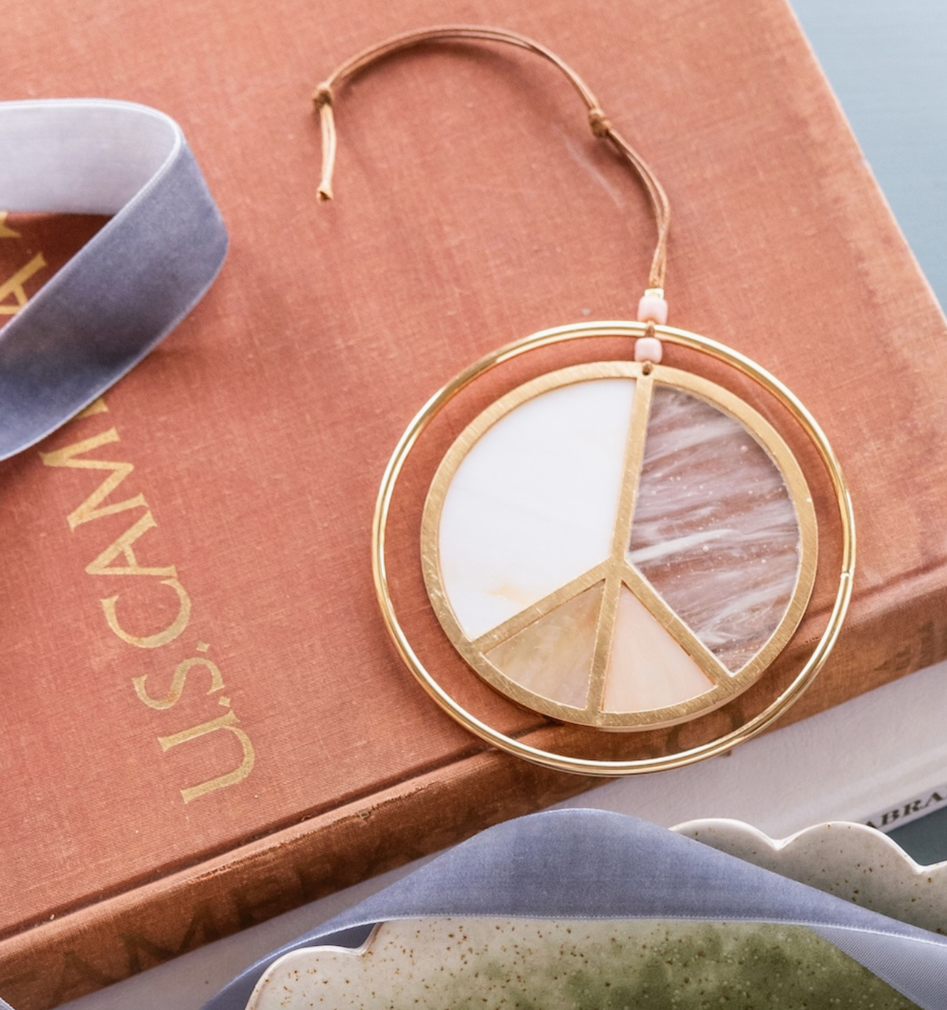 Stained Glass Light Catcher - Peace Sign