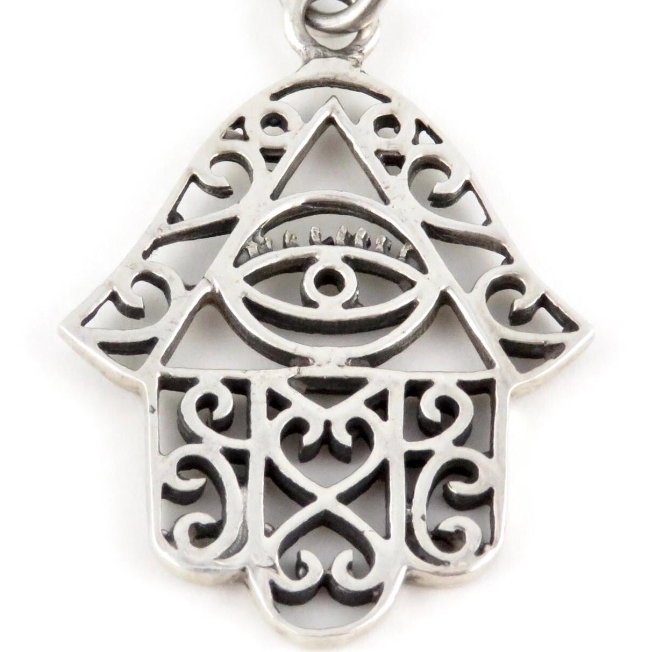 Decorative Hamsa Eye Necklace
