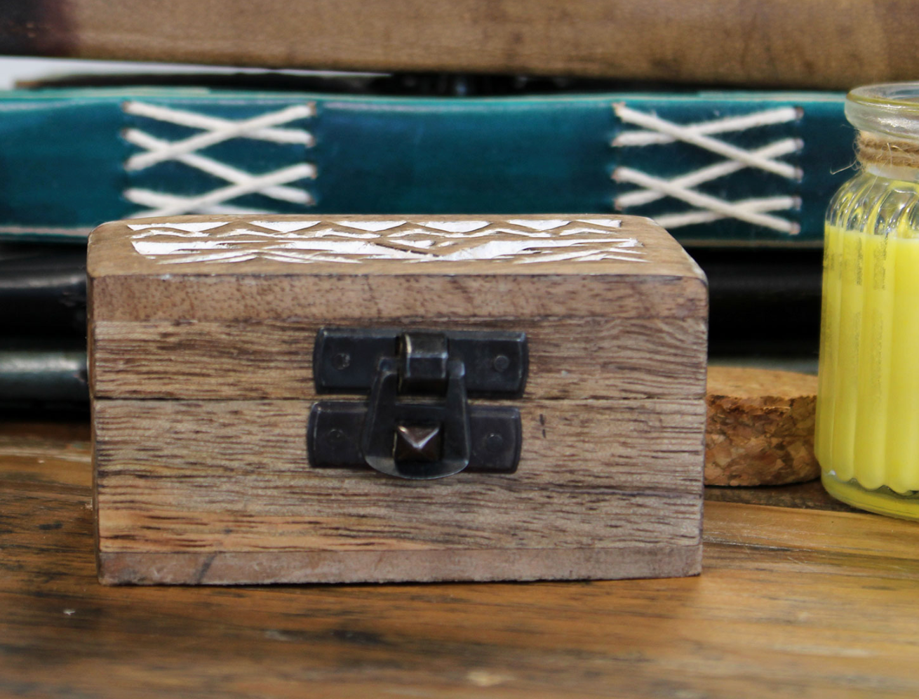Small Carved Wood Box