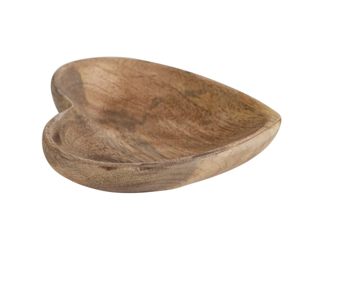 Mango Wood Heart Dish