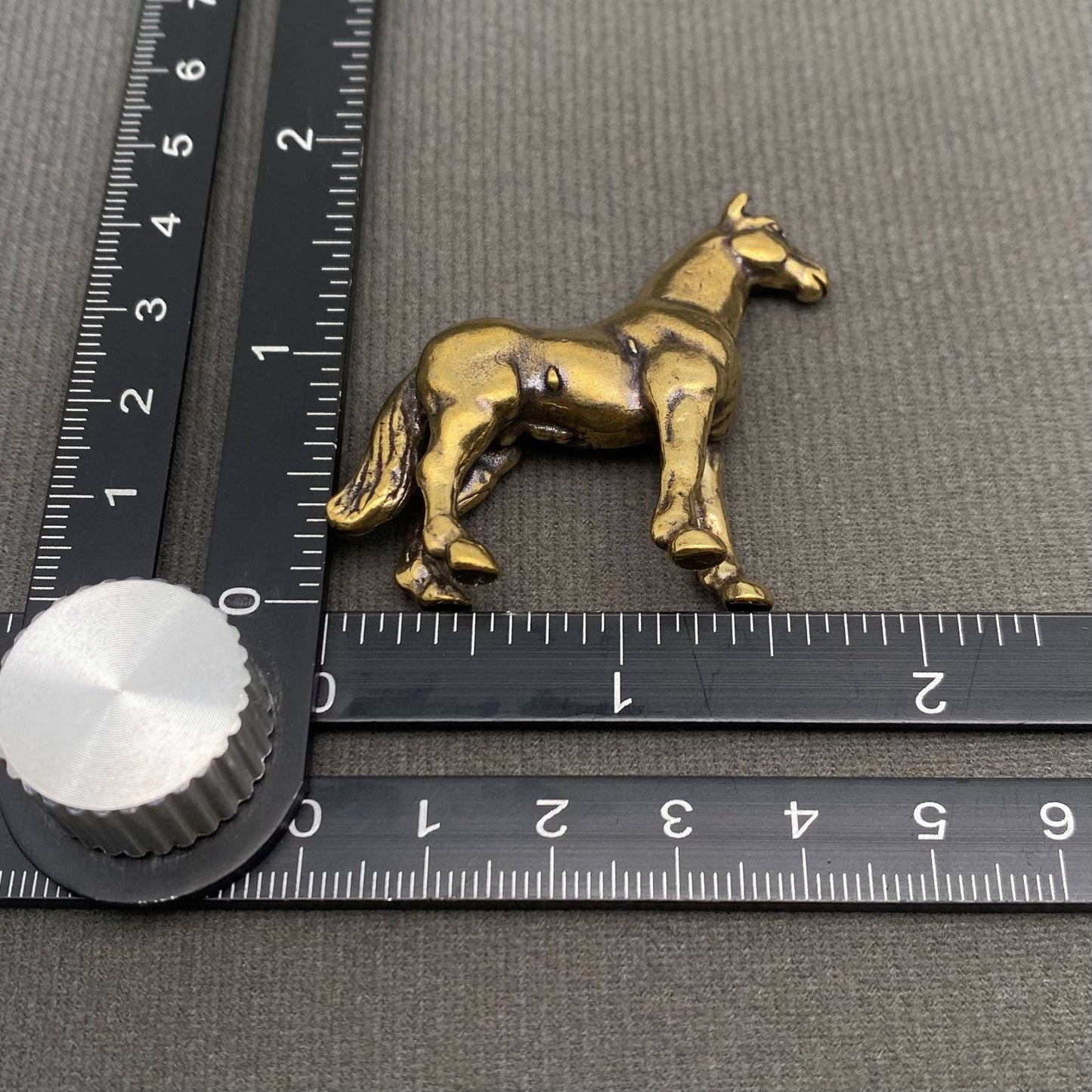 Warhorse Brass Mini Figurine -  Ornament/Desktop Decor