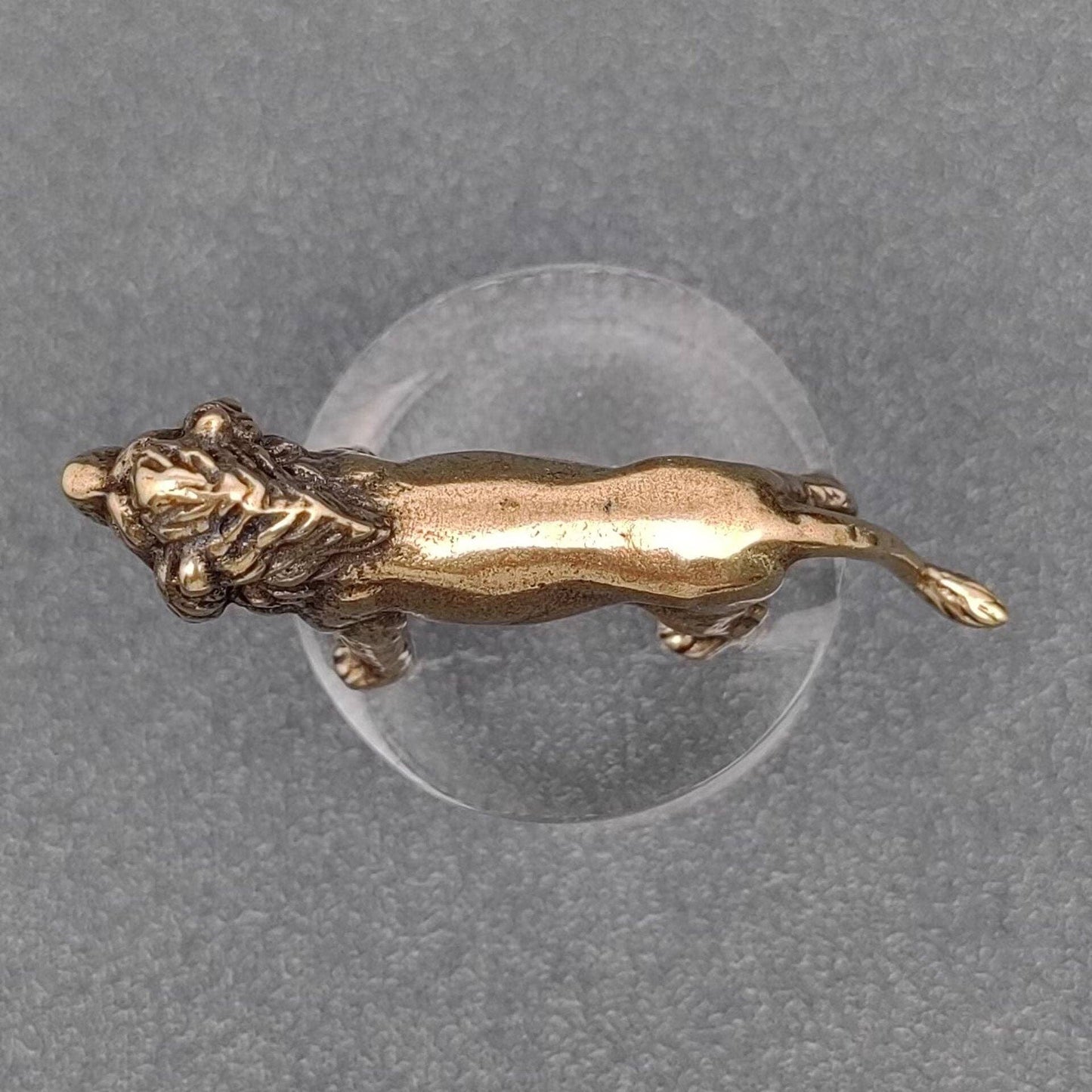 Lion Brass Mini Figurine - Desktop Ornament/Decor