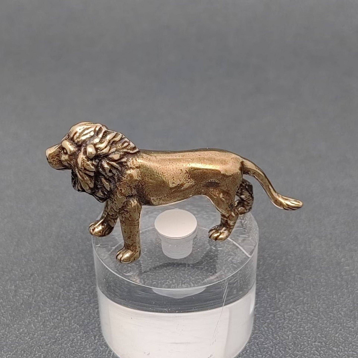 Lion Brass Mini Figurine - Desktop Ornament/Decor